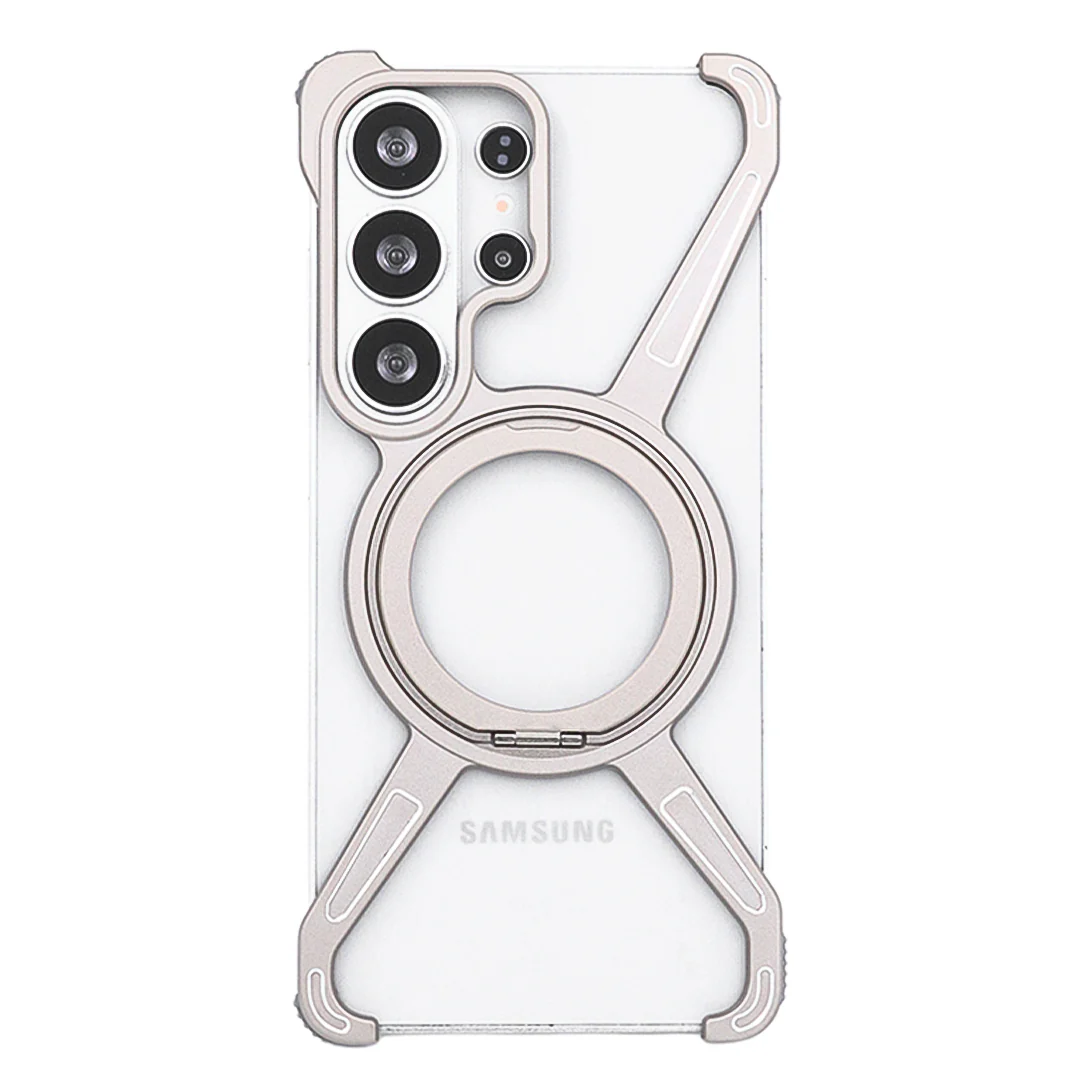 Galaxy S26 Series Minimalist Metal Frame Magnetic Kickstand Case - Image 12