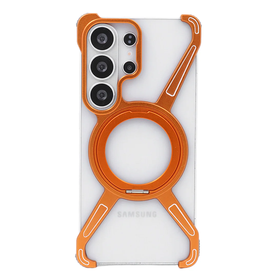 Galaxy S26 Series Minimalist Metal Frame Magnetic Kickstand Case - Image 13