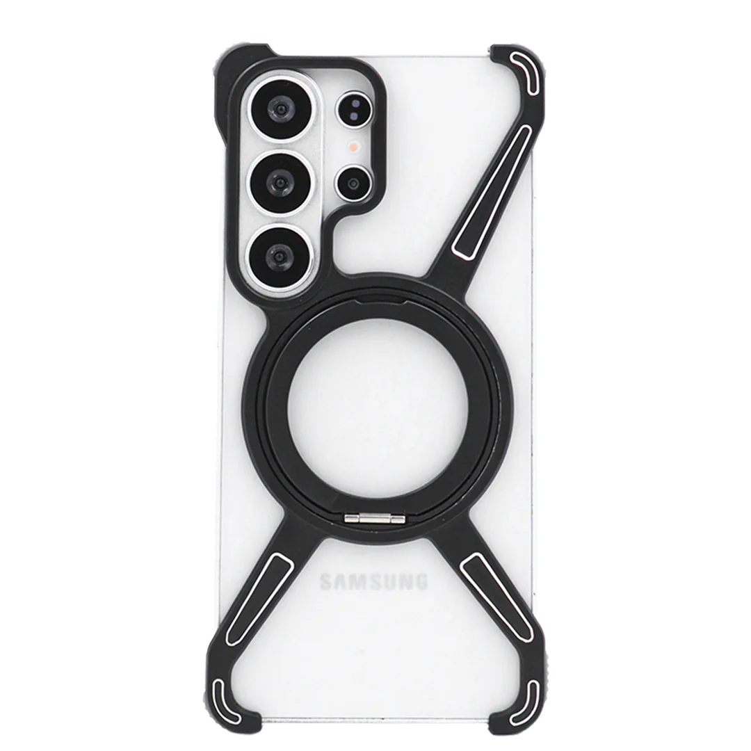 Galaxy S26 Series Minimalist Metal Frame Magnetic Kickstand Case - Image 14