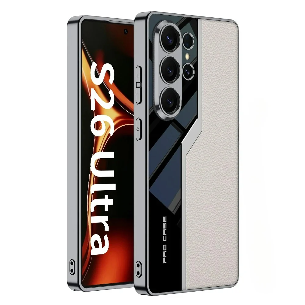 Galaxy S26 Series Quilted Classic Plain Leather Craft Case - Image 5
