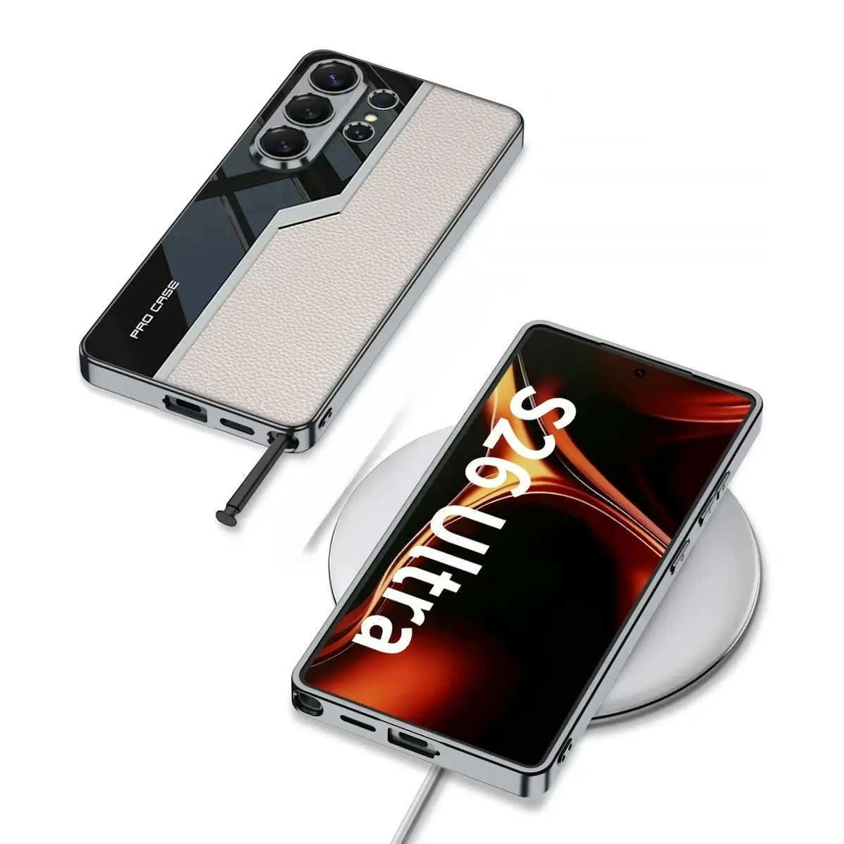 Galaxy S26 Series Quilted Classic Plain Leather Craft Case - Image 9