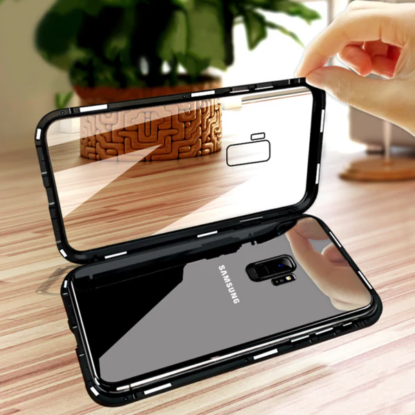 Galaxy S9 Electronic Auto-Fit Magnetic Transparent Glass Case - Image 5
