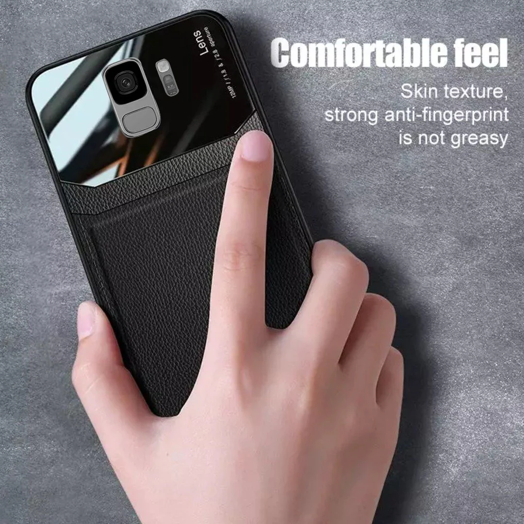 Galaxy S9 Sleek Slim Leather Glass Case - Image 6