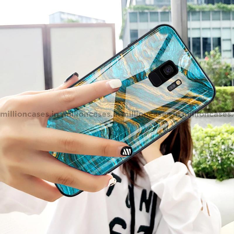 Galaxy S9 Soothing Sea Pattern Marble Glass Back Case - Image 2