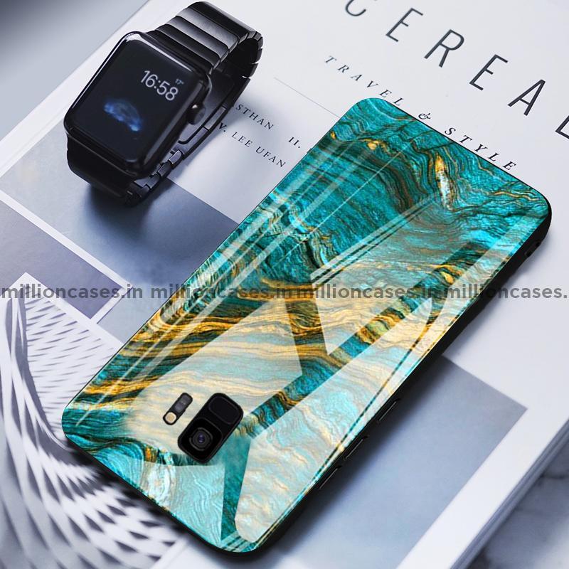 Galaxy S9 Soothing Sea Pattern Marble Glass Back Case - Image 5