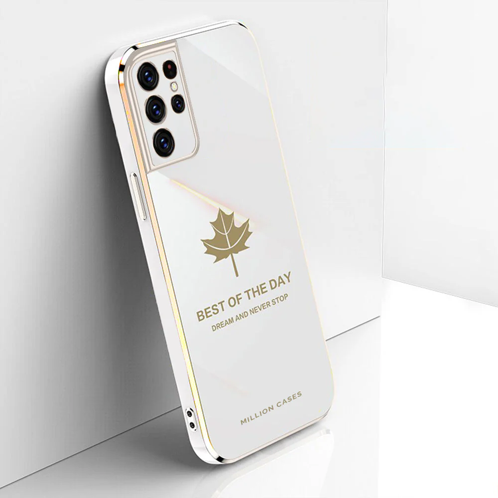 Galaxy Series Electroplating Mapple Leaf Soft Case - Image 12