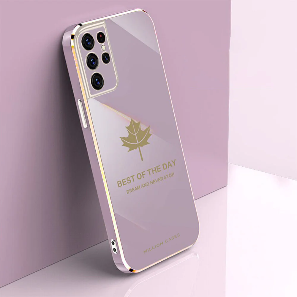 Galaxy Series Electroplating Mapple Leaf Soft Case - Image 13