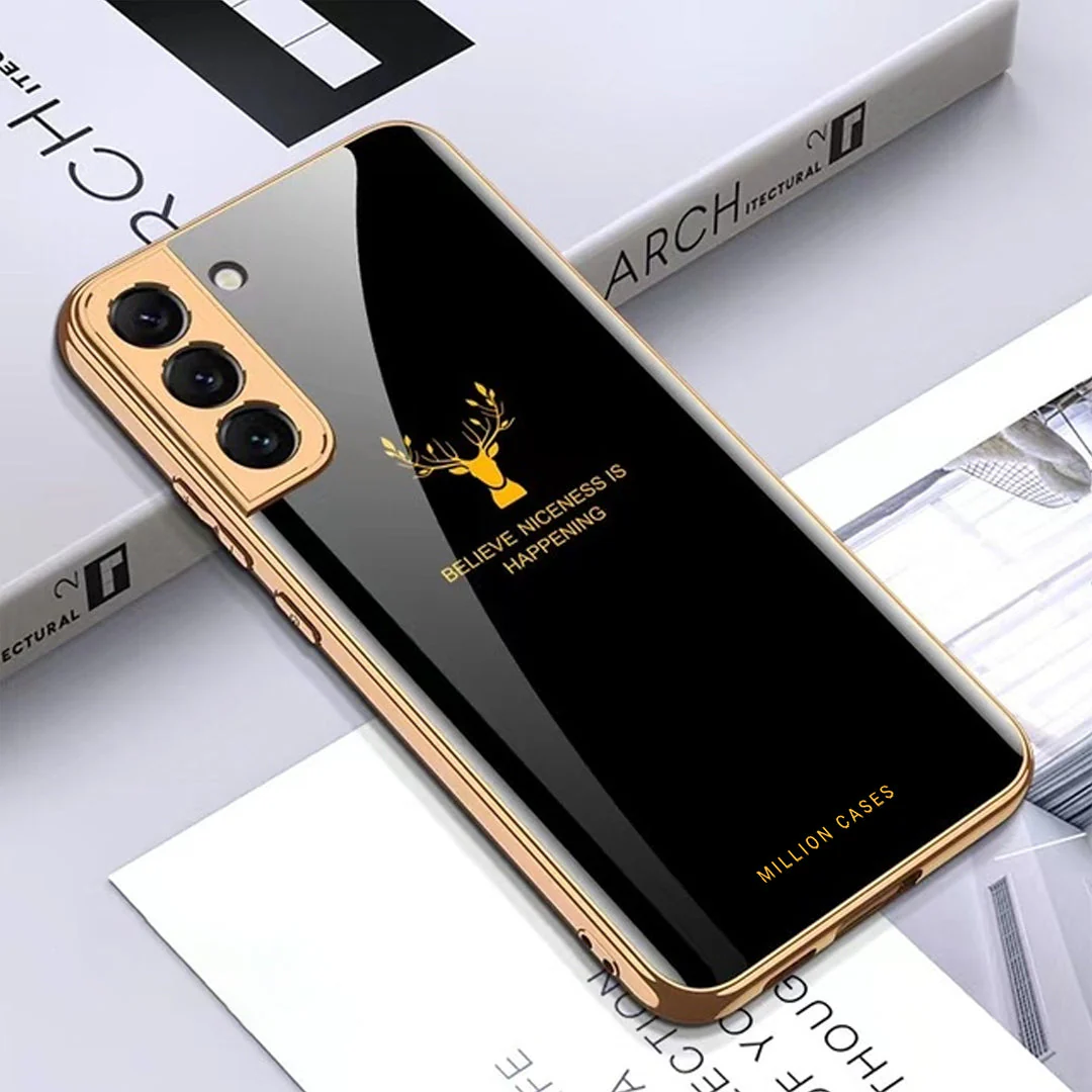 Galaxy Series Electroplating Deer Pattern Glass Case - Image 5