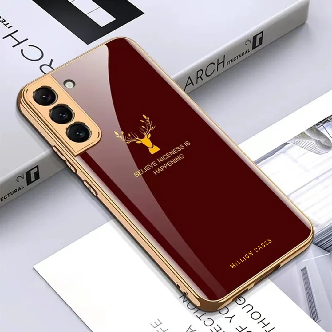Galaxy Series Electroplating Deer Pattern Glass Case - Image 6