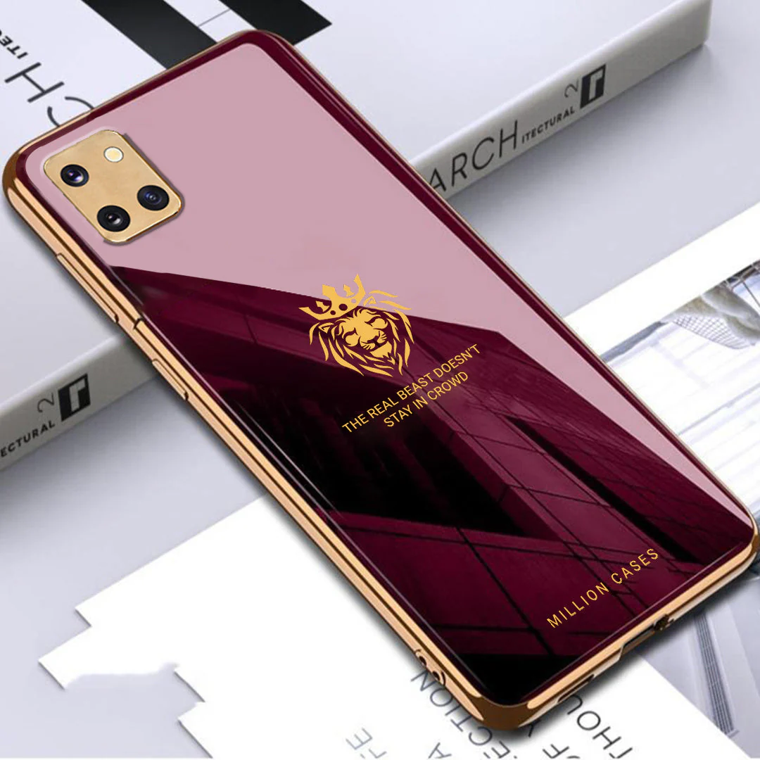 Galaxy Series Lion Pattern Electroplating Glass Case - Image 12