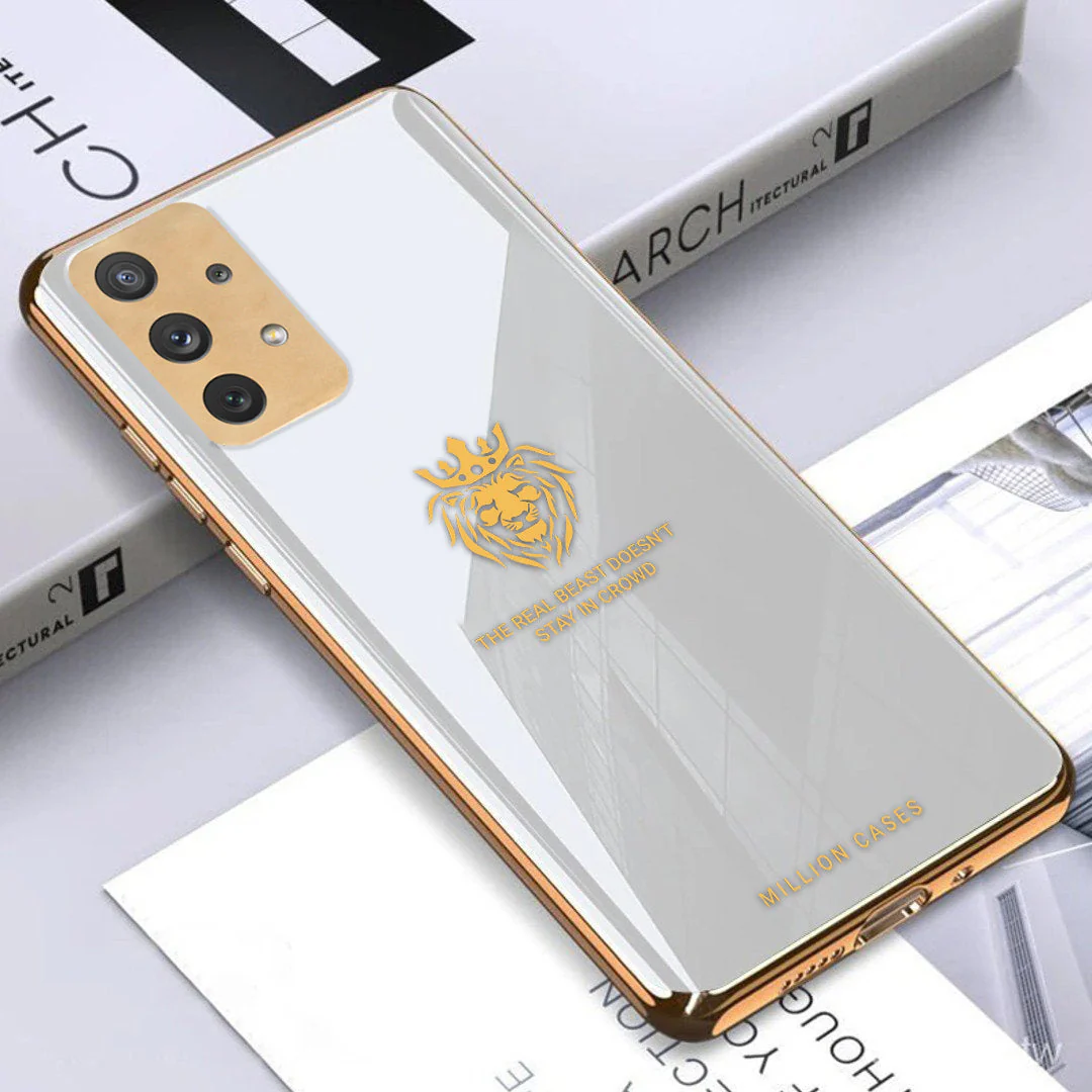 Galaxy Series Lion Pattern Electroplating Glass Case - Image 21