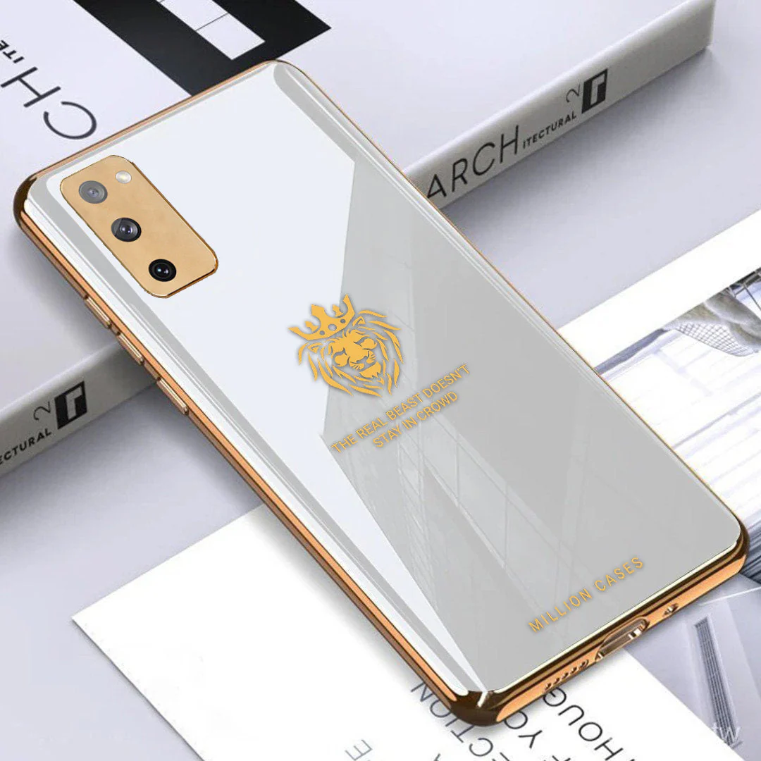 Galaxy Series Lion Pattern Electroplating Glass Case - Image 24