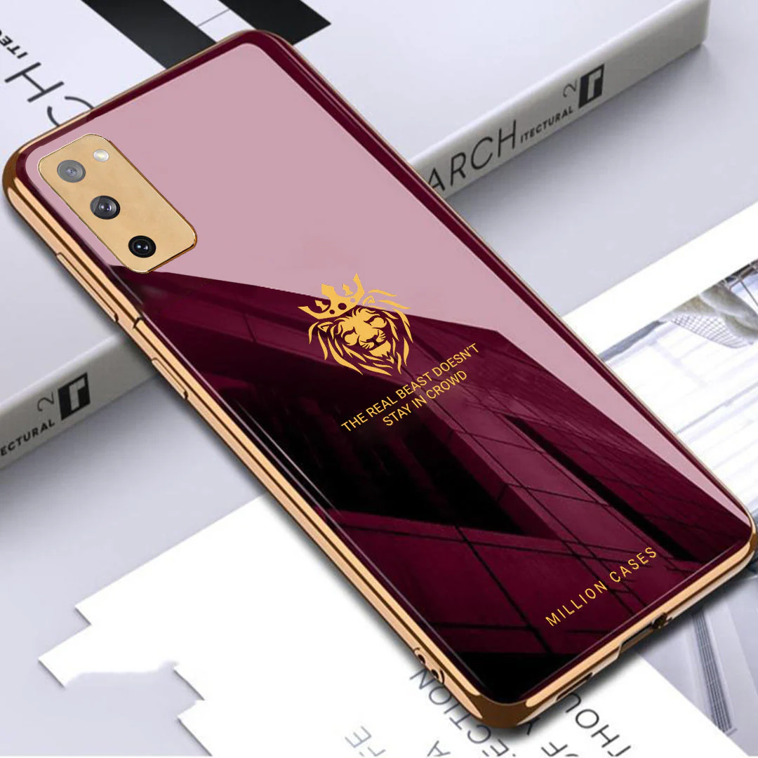 Galaxy Series Lion Pattern Electroplating Glass Case - Image 26
