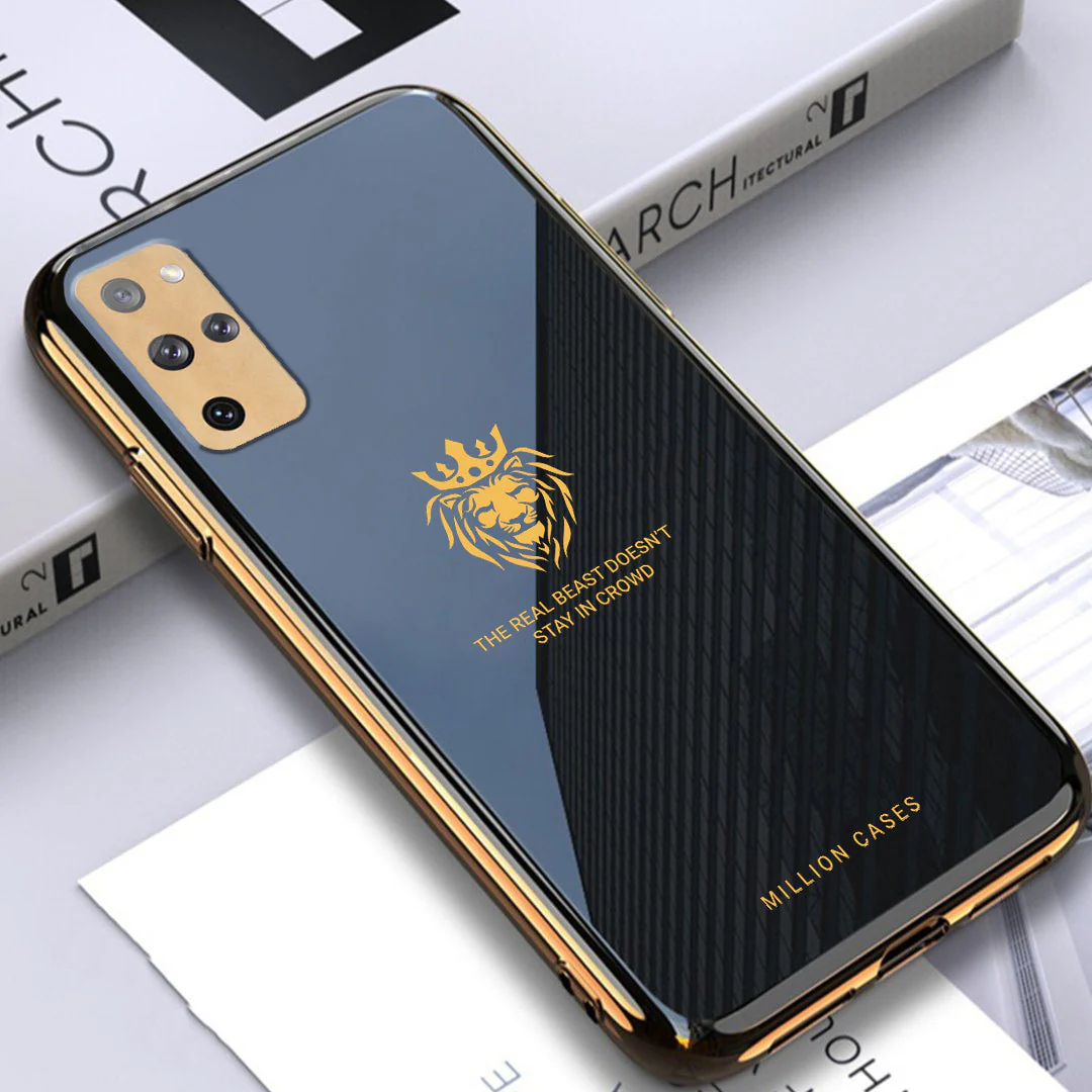 Galaxy Series Lion Pattern Electroplating Glass Case - Image 27