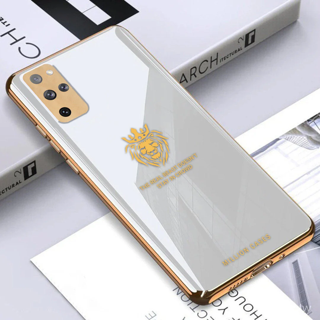 Galaxy Series Lion Pattern Electroplating Glass Case - Image 29