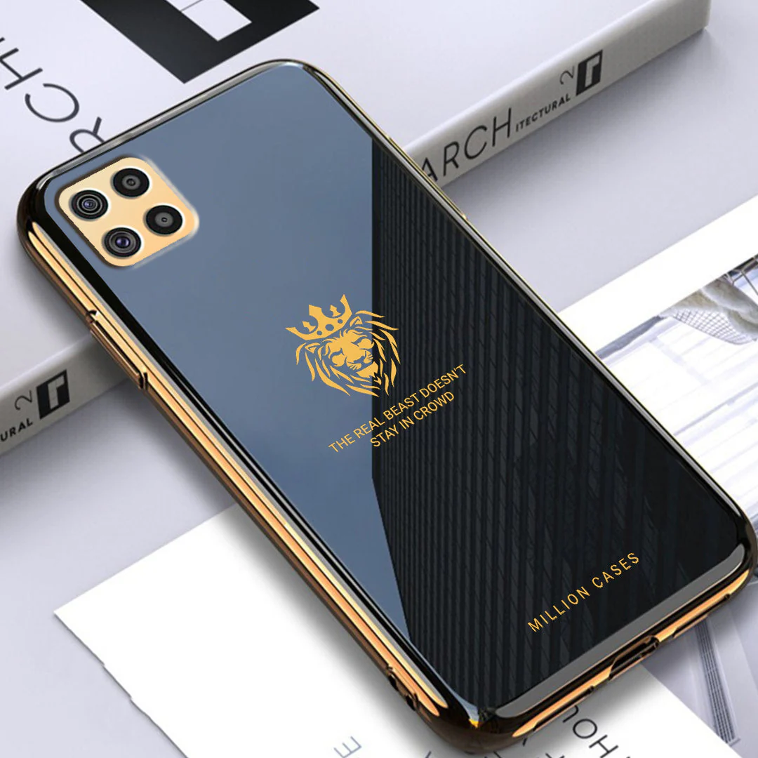 Galaxy Series Lion Pattern Electroplating Glass Case - Image 7