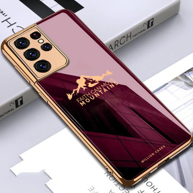 Sierra Pattern Electroplating Glass Case - Samsung - Image 4