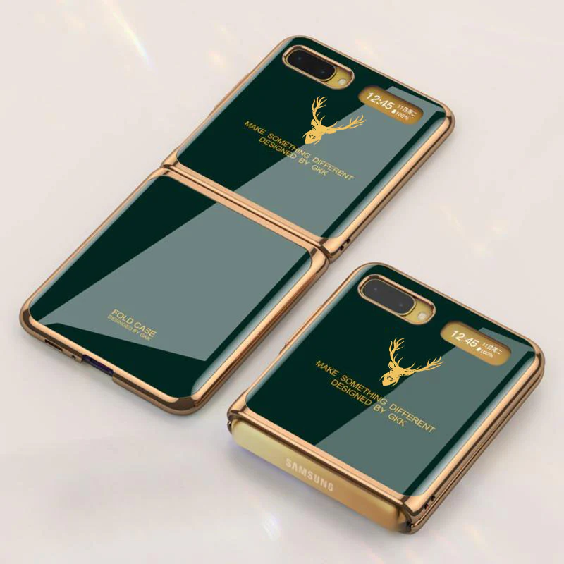 Galaxy Z Flip Deer Pattern Glass Case - Image 2