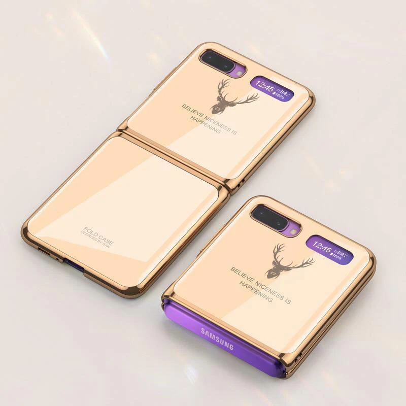 Galaxy Z Flip Deer Pattern Glass Case - Image 4