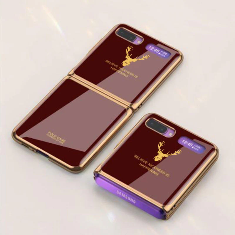 Galaxy Z Flip Deer Pattern Glass Case - Image 5
