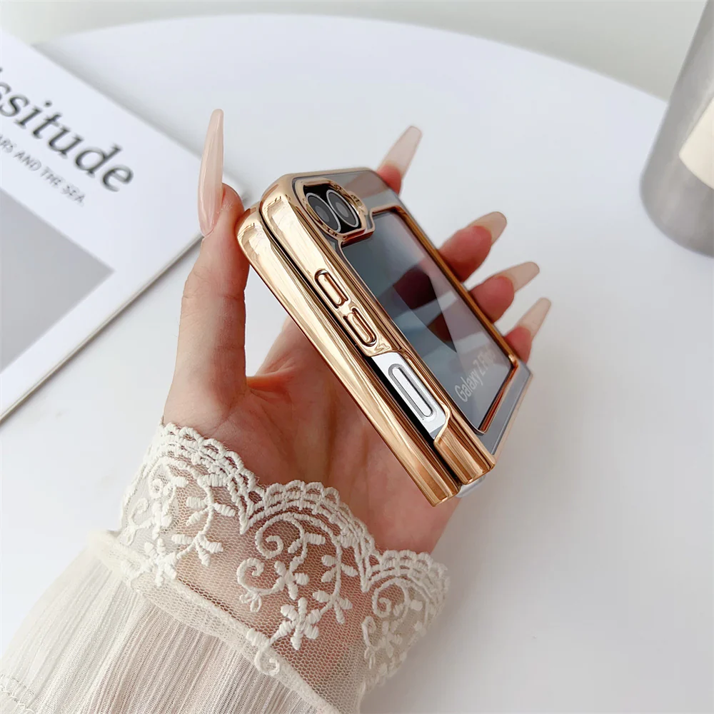 Galaxy Z Flip Series Electroplated Rotating Gyro Magnetic Case - Image 7