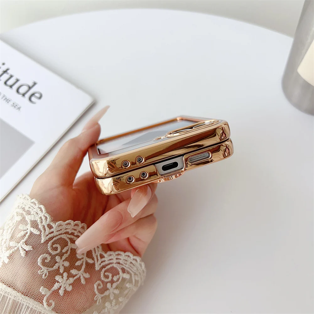 Galaxy Z Flip Series Electroplated Rotating Gyro Magnetic Case - Image 8