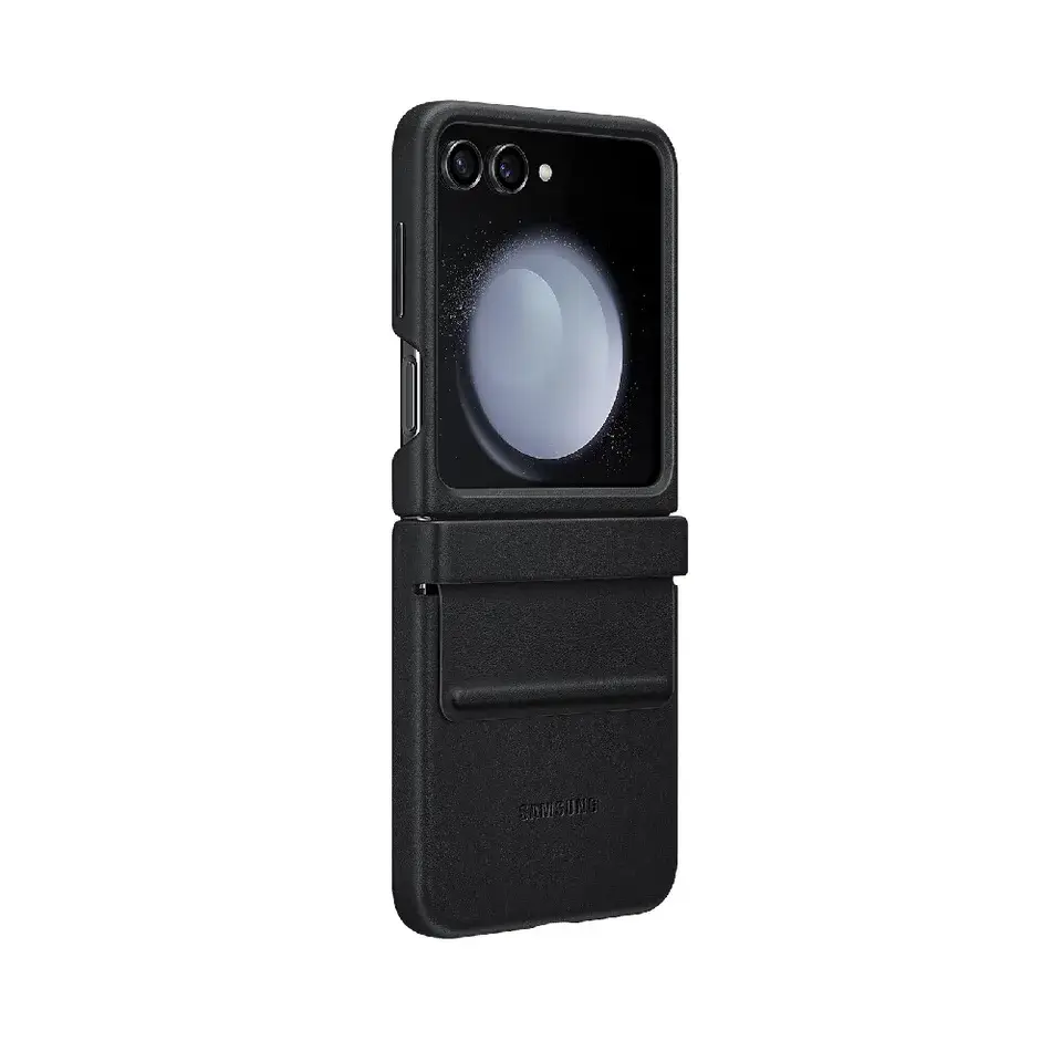 Galaxy Z Flip Series Faux Leather Folding Case - Image 2