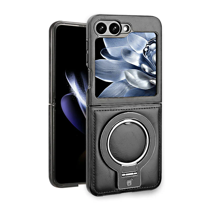 Galaxy Z Flip Series Magno Pro Leather Bracket Case - Image 3
