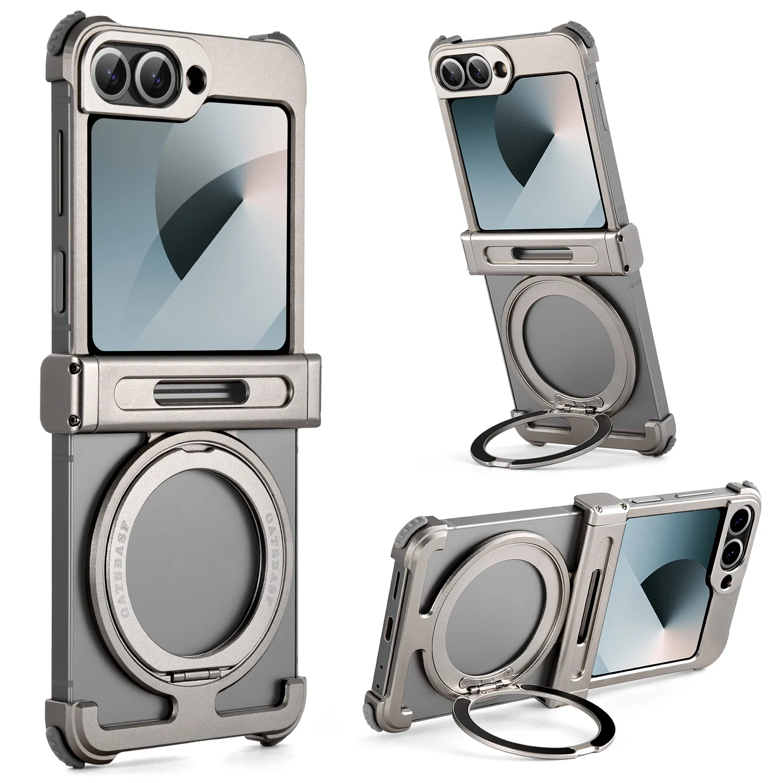 Galaxy Z Flip Series Pivot Guard Magnetic Ring Stand Case - Image 3