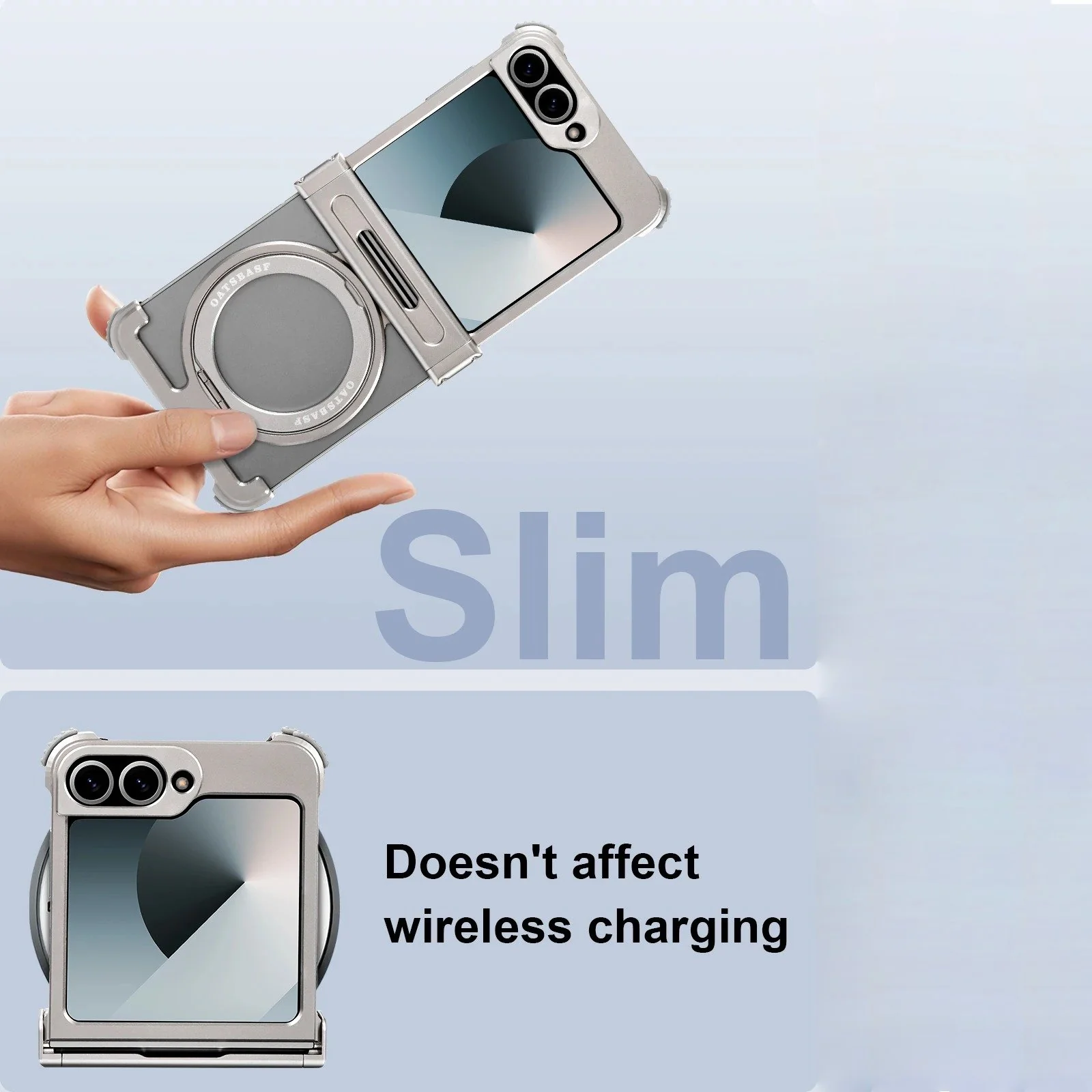 Galaxy Z Flip Series Pivot Guard Magnetic Ring Stand Case - Image 5