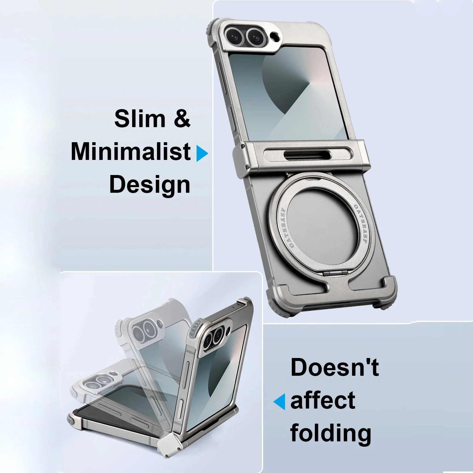 Galaxy Z Flip Series Pivot Guard Magnetic Ring Stand Case - Image 6