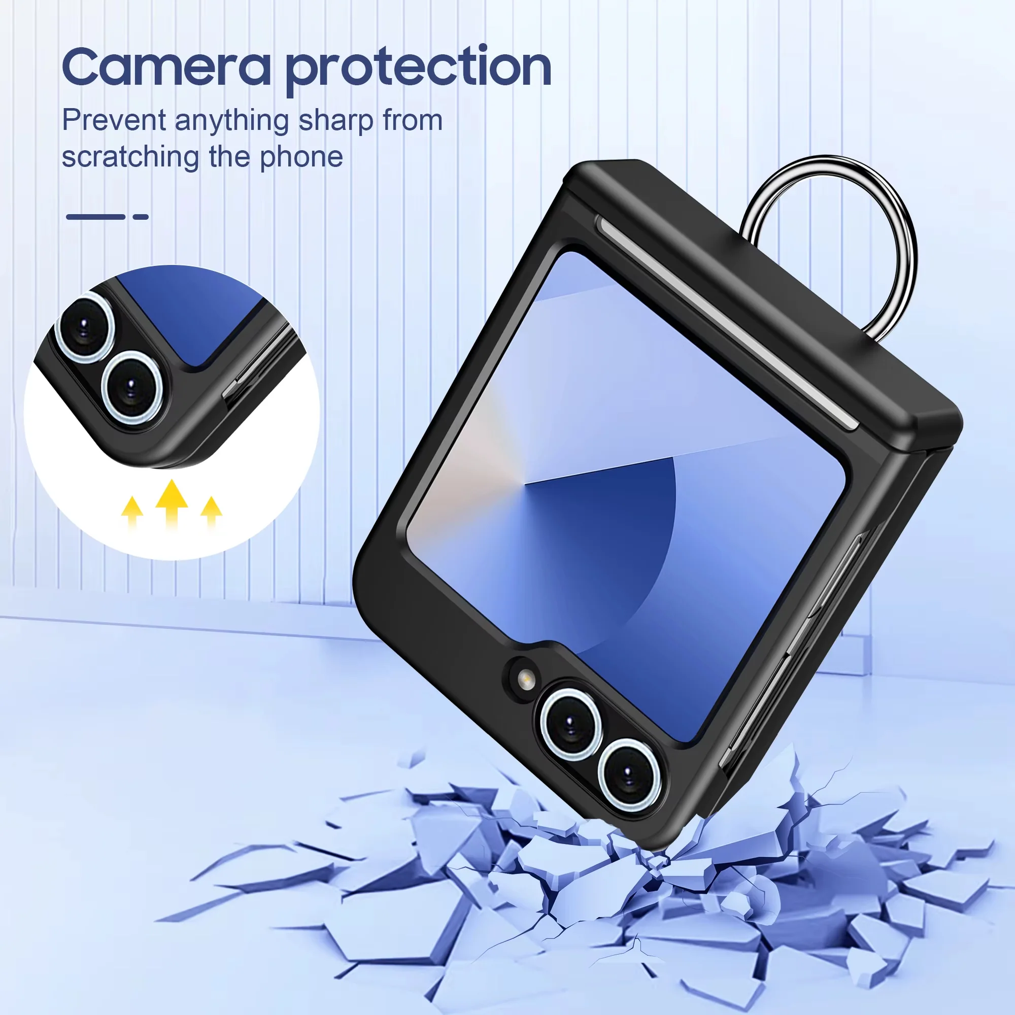 Galaxy Z Flip Series Vault Shield Card Holder Ring Case - Image 7