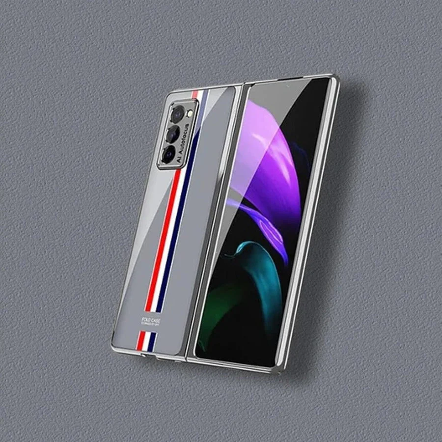 Galaxy Z Fold2 Luxury Colored Strap Glass Case - Image 3