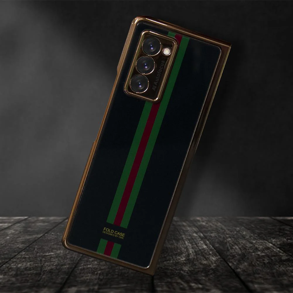 Galaxy Z Fold2 Luxury Colored Strap Glass Case - Image 5