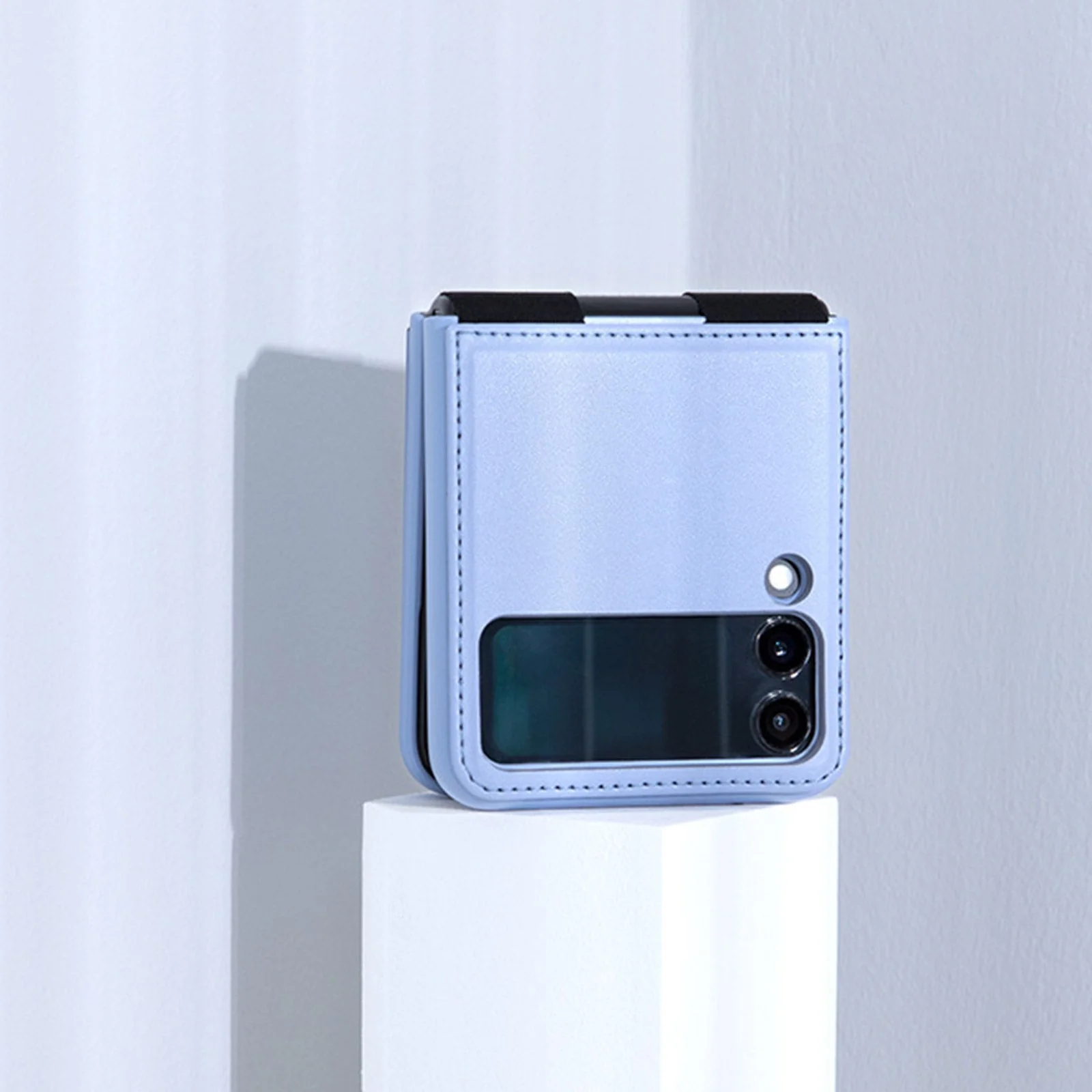 Galaxy Z Flip Series Luxury Leather Kickstand Case - Image 5