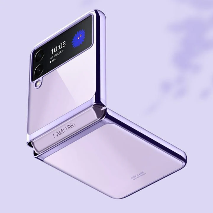 Galaxy Z Flip3 Transparent Glitter Case - Image 7