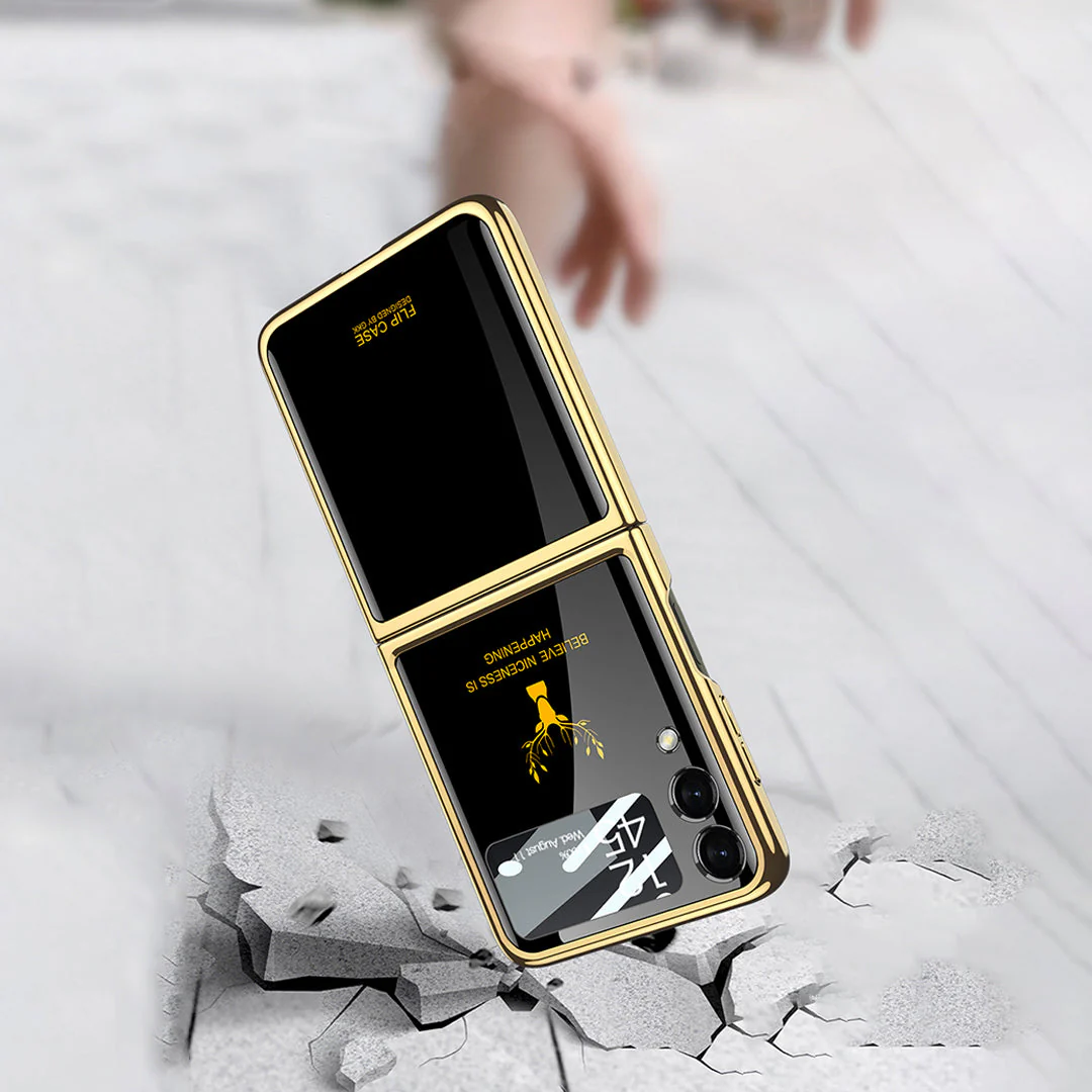 Galaxy Z Flip4 Animal Pattern Glass Case - Image 3