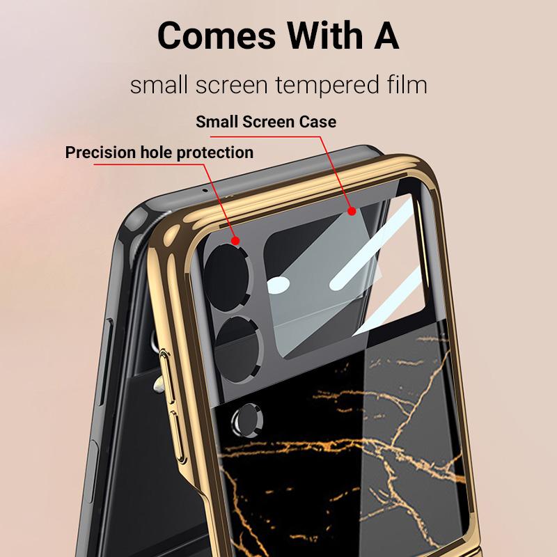 Galaxy Z Flip4 Marble Glass Case - Image 5