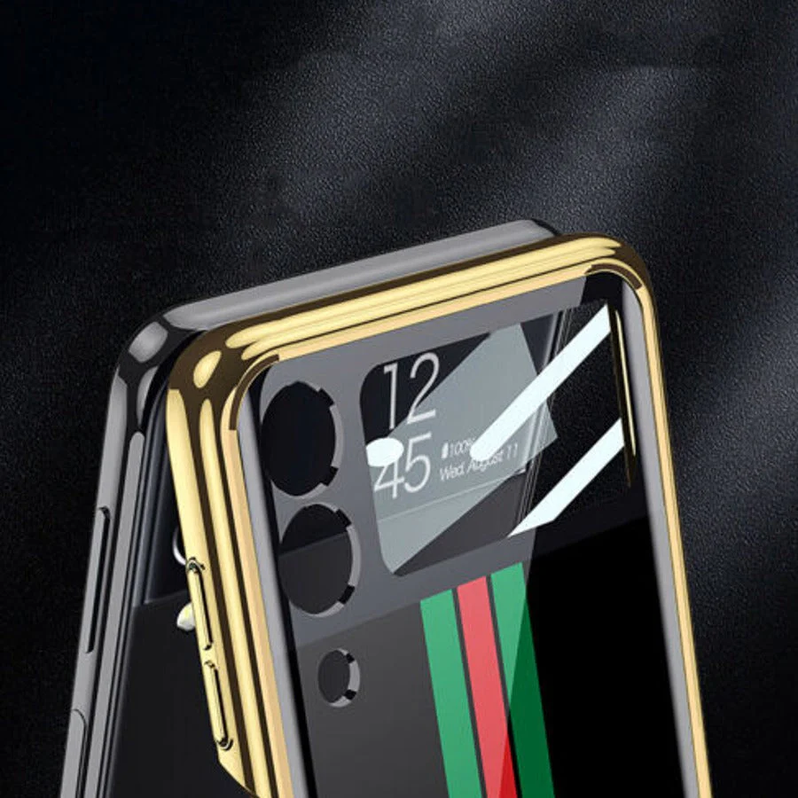 Galaxy Z Fold3 Premium Striped Glass Case - Image 3