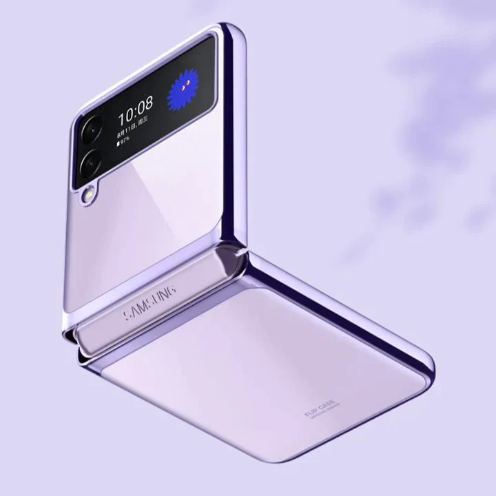 Galaxy Z Flip4 Transparent Glitter Case - Image 8