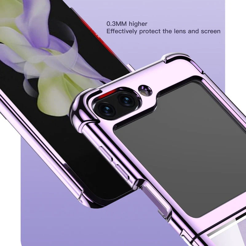 Galaxy Z Flip5 Elegant Plating Shockproof Frame Case - Image 10