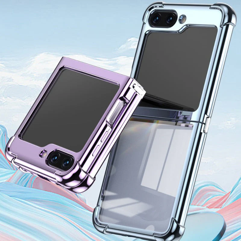 Galaxy Z Flip5 Elegant Plating Shockproof Frame Case - Image 4