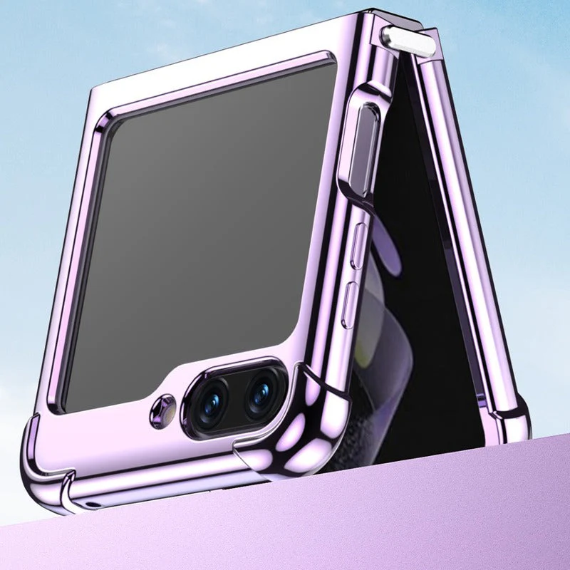 Galaxy Z Flip5 Elegant Plating Shockproof Frame Case - Image 5