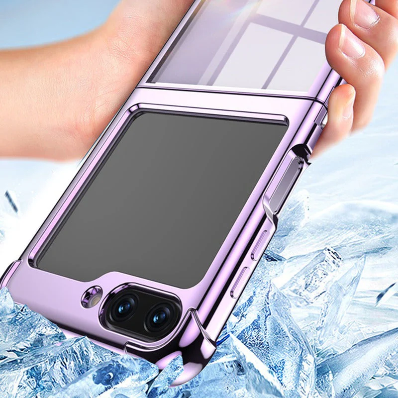 Galaxy Z Flip5 Elegant Plating Shockproof Frame Case - Image 7