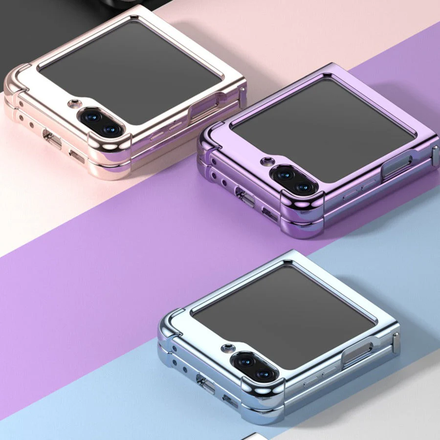 Galaxy Z Flip5 Elegant Plating Shockproof Frame Case - Image 9