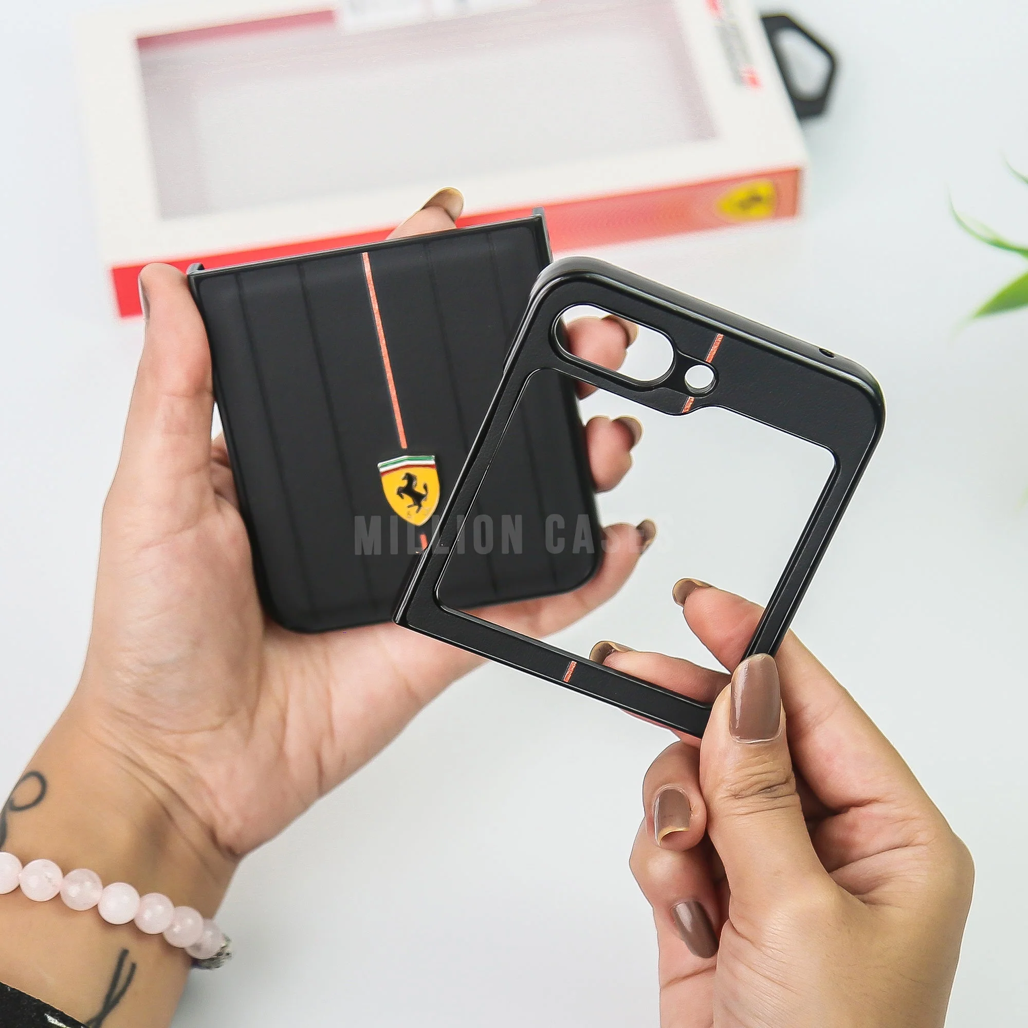 Galaxy Z Flip5 Ferrari Logo Suitcase Line Design case - Image 5
