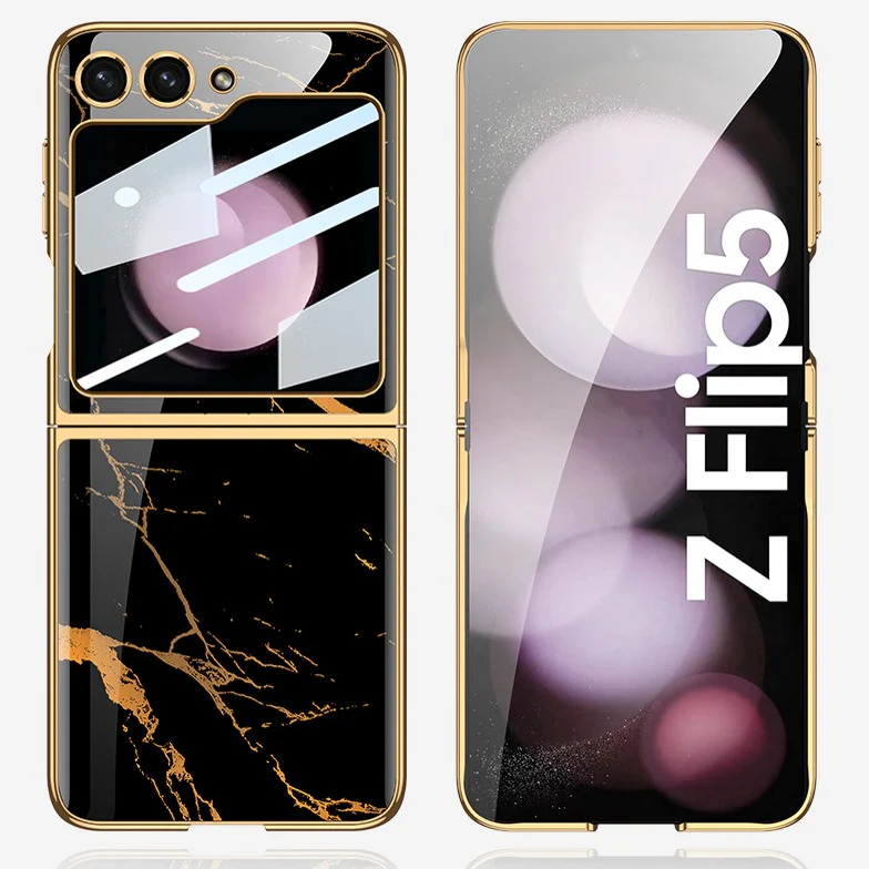 Galaxy Z Flip5 Marble Glass Case - Image 3