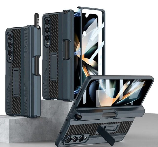 Galaxy Z Fold4 Armor Kickstand Case With Pen Holder - Image 3