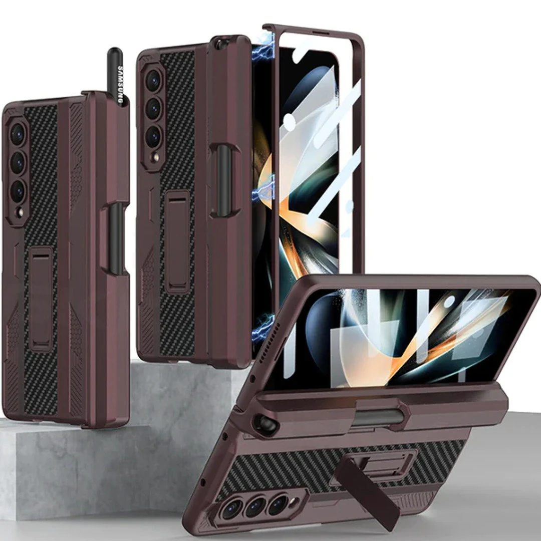 Galaxy Z Fold4 Armor Kickstand Case With Pen Holder - Image 5