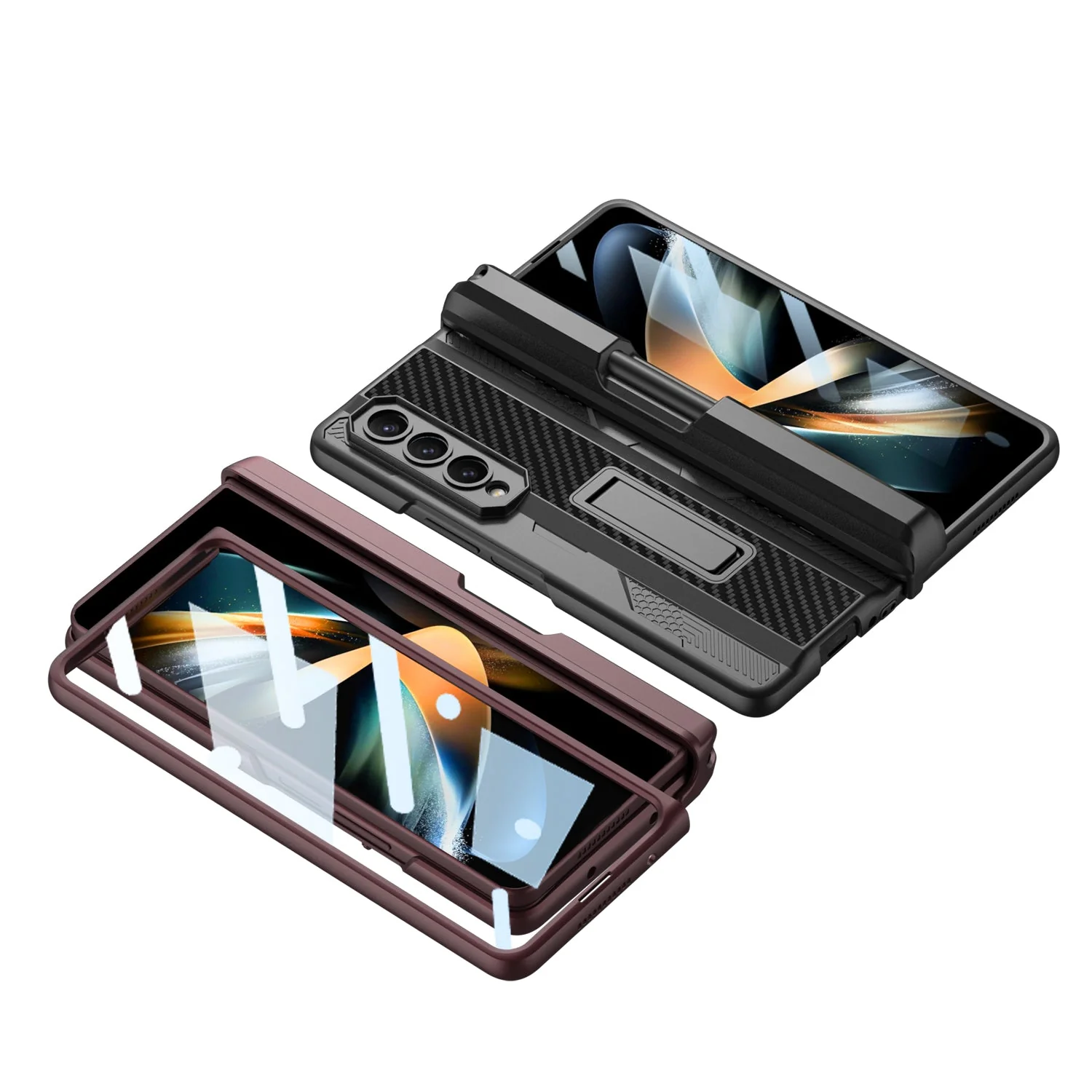 Galaxy Z Fold4 Armor Kickstand Case With Pen Holder - Image 8